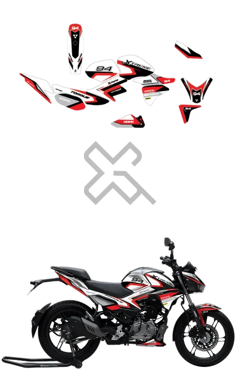 Torque Edition Full Body Sticker Compatible with Xtreme 125R | Made In Premium Gloss Vinyl With FPF (Fade Protection Film), Water Proof, Precut Sticker, Pack Of 1 Compatible with Both Side
